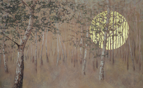 Rustling leaves, 2015 (oil and gold leaf on panel)