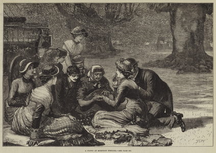 A Picnic at Burnham Beeches (engraving)