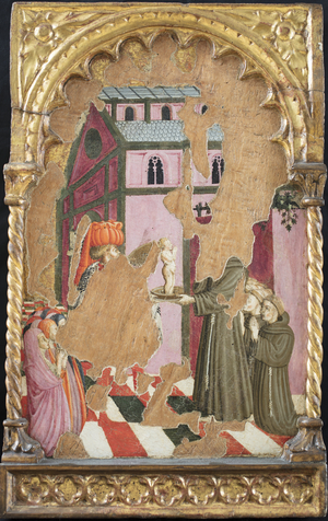 Miracle of Saint Anthony of Padua with a child, detail from "Pala Montesperelli", c.1455 (tempera on panel)
