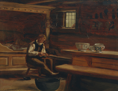 Setesdal Shoemaker, 1866 (oil on canvas)