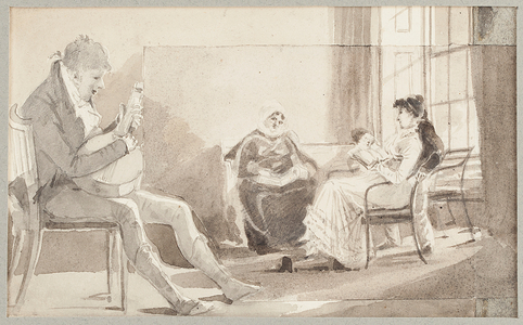 Guitar player (w/c on paper)