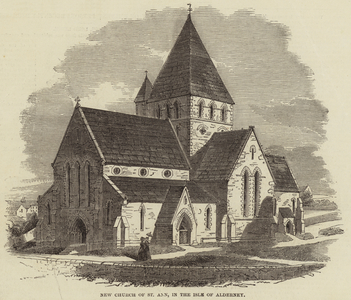 New Church of St Ann, in the Isle of Alderney (engraving)