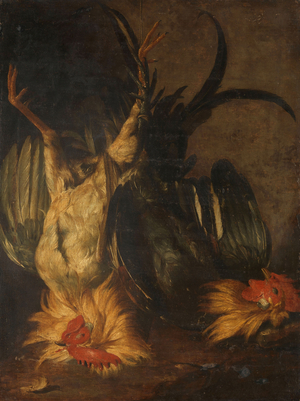 Dead roosters, 1671 (oil on canvas)