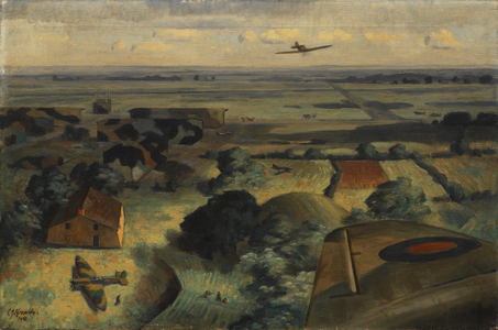A Camouflaged Runway, 1942 (oil on canvas)