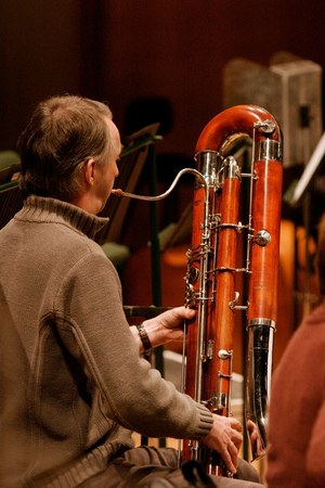 Contra Bassoon player in