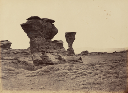 Plate 12. Dial Rock, Red Buttes,1869 (photo)