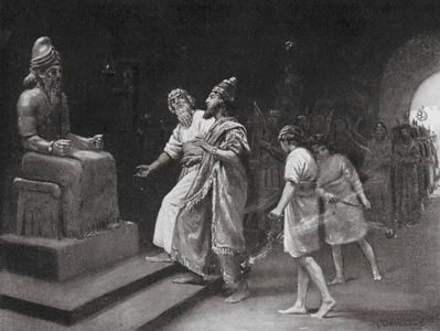 Tukulti-Ninib I in the Temple of Marduk (litho)