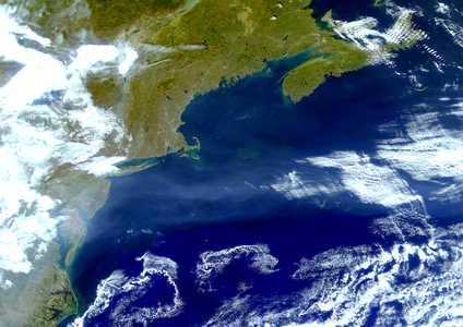 Gulf Stream, East Of North-America, True Colour Satellite Image