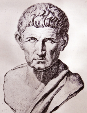 Bust of Aristotle a Greek philosopher and scientist
