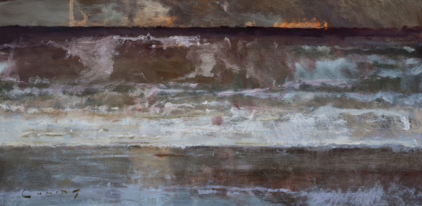 Dawn Sea, 2018 (oil on board)