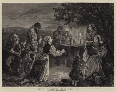 Praying for Deliverance from Cholera (engraving)