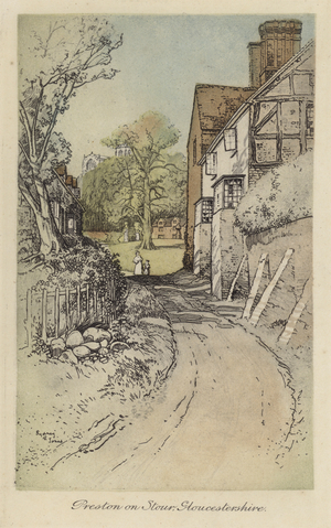Preston on Stour, Gloucestershire (litho)