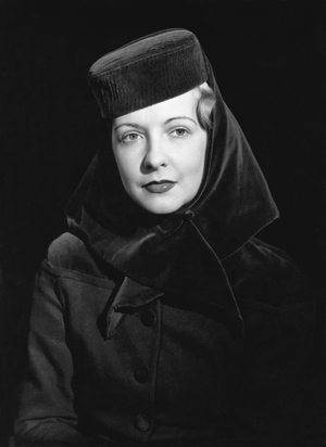 Woman Wearing A Hat, United States, c.1948  (b/w photo)