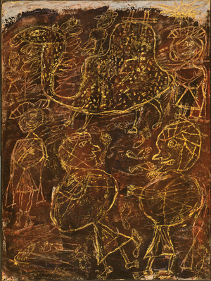 Camels and Nomads, 1948 (oil on canvas)