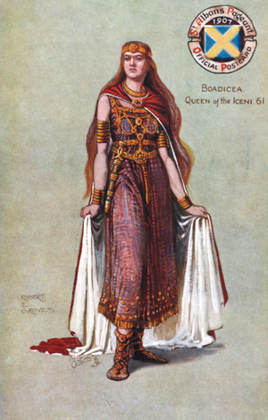 Postcard depicting 'Boadicea' (print)