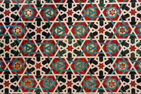 The floos: detail with geometric pattern, The Royal Palace or Palazzo dei Normanni (Palace of the Normans), Palermo, Sicily, Italy (photo)