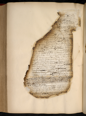 An inlaid fragment of Cotton manuscript (parchment)