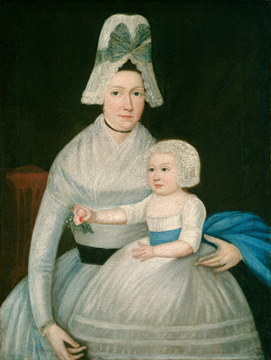 Mother and Child in White, c.1790 (oil on canvas)