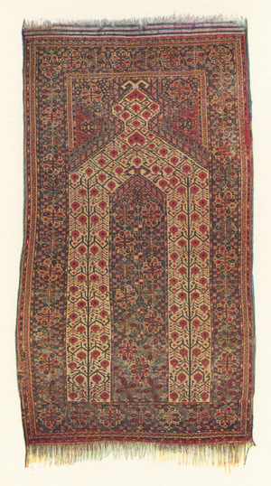 Beshir Bokhara prayer rug (colour photo)