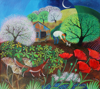 Time to go, 2017 (acrylic inks on paper)