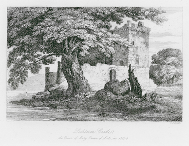 Lochleven Castle, the Prison of Mary Queen of Scots, in 1567-8 (engraving)