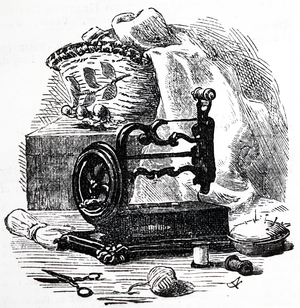 Small hand-turned sewing machine, 1881