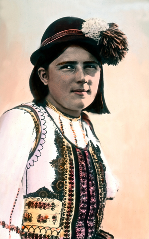 Girl in Romanian array