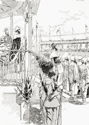 The Viceroy of India, Robert Bulwer-Lytton, 1st Earl of Lytton, proclaiming Queen Victoria Empress of India, Delhi, India, 1877.