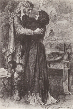 Illustration for The Story of Hereward, The Champion of England (litho)