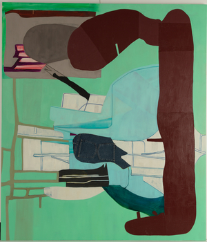 Out of Pocket, 2016 (oil, collage, canvas)