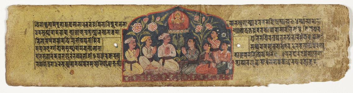 Worship of Manjusri, 1659 (opaque w/c & ink on paper)