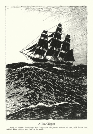 A Tea Clipper (litho)