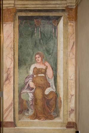 Fresco, Villa dei Vescovi, Luvigliano, Veneto, Italy (photo)