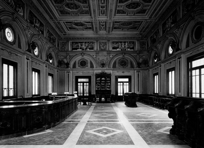 Tettuccio Spa, Salon Mail, Montecatini Terme, Tuscany, Italy, 1920-30 (b/w photo)