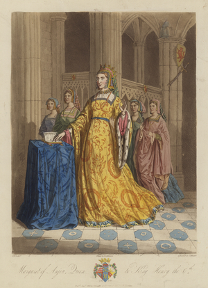 Margaret of Anjou, Queen of King Henry VI of England (aquatint)