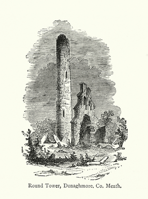 Round Tower, Donaghmore, Co Meath (engraving)