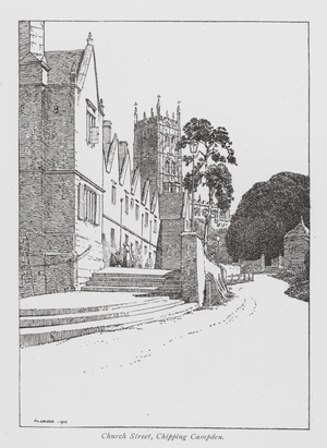 Church Street, Chipping Campden (litho)