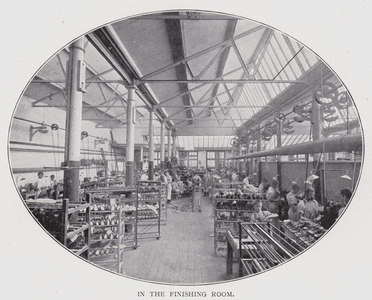 In the Finishing Room (b/w photo)
