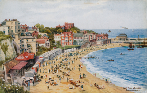 The Bay and Sands, Broadstairs (colour litho)
