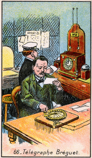 Communication. Breguet telegraph. c.1900 (chromo)