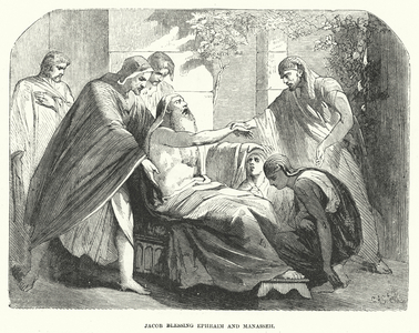 Jacob blessing Ephraim and Manasseh (engraving)