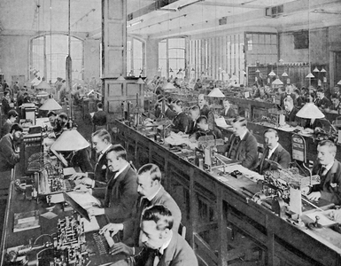 The Submarine Cable Room (St Martin's-Le-Grand) (b/w photo)