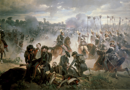 The Battle of Goito, detai, 1848 (oil on canvas)