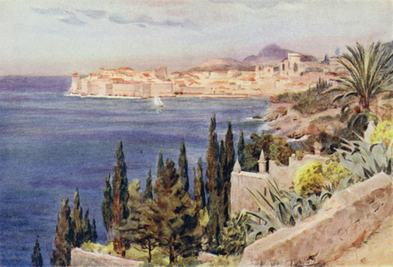 Yugoslavia: The Bay of Dubrovnik (colour litho)