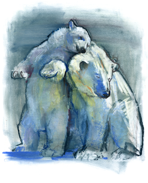 Mainstay, 2016 (conté and pastel on paper)