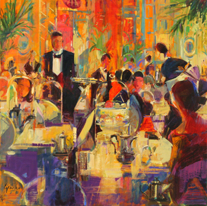 Afternoon at the Ritz (oil on canvas)