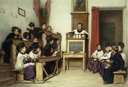 The Latin Class, 1869 (watercolour over pencil traces)