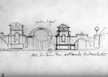 Architectural Sketch from 'Travels in England' , c.1766 (pencil on paper)