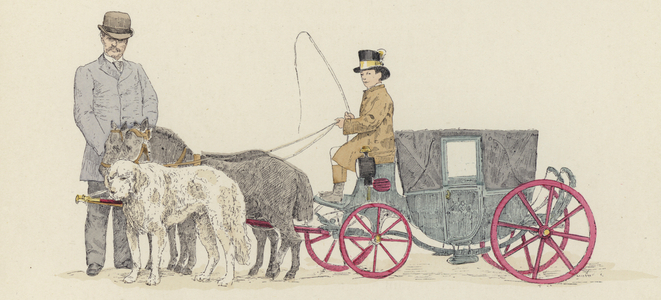 Dwarves carriage (colour litho)
