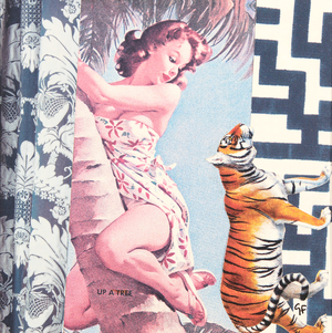 Climbing girl with tiger, 2016 (collage)